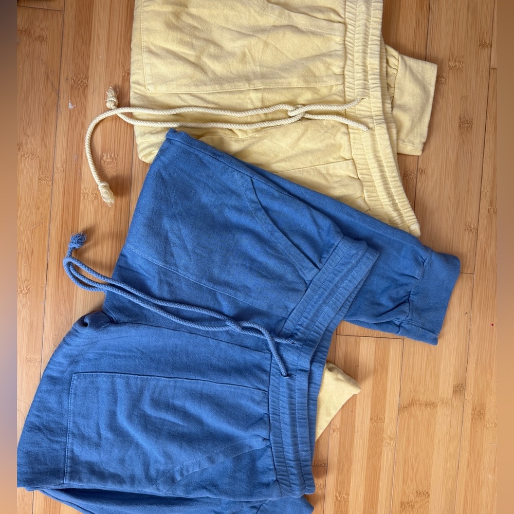 Bundle of 2 Free People Movement parachute blue and yellow sweatpants